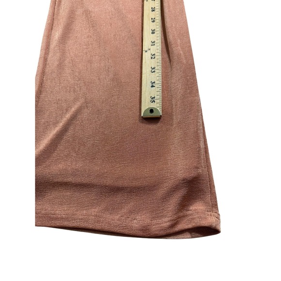 Lulus Pants Womens Medium Orange Metallic Wide Leg Pull On Lounge Lined Shimmer - Picture 9 of 9